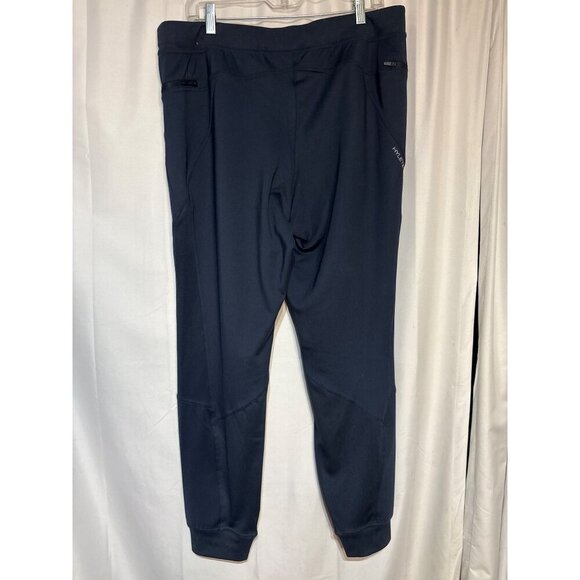 Hylete X-Large Long Mens Navy Joggers With Zippered Pockets & Drawstring Waist - Picture 4 of 6